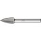 Pferd Carbide Bur - Tree Shape Pointed, MICRO Cut - 3/8" x 3/4" x 1/4" Shank - SG-3 27548 - alternate 1